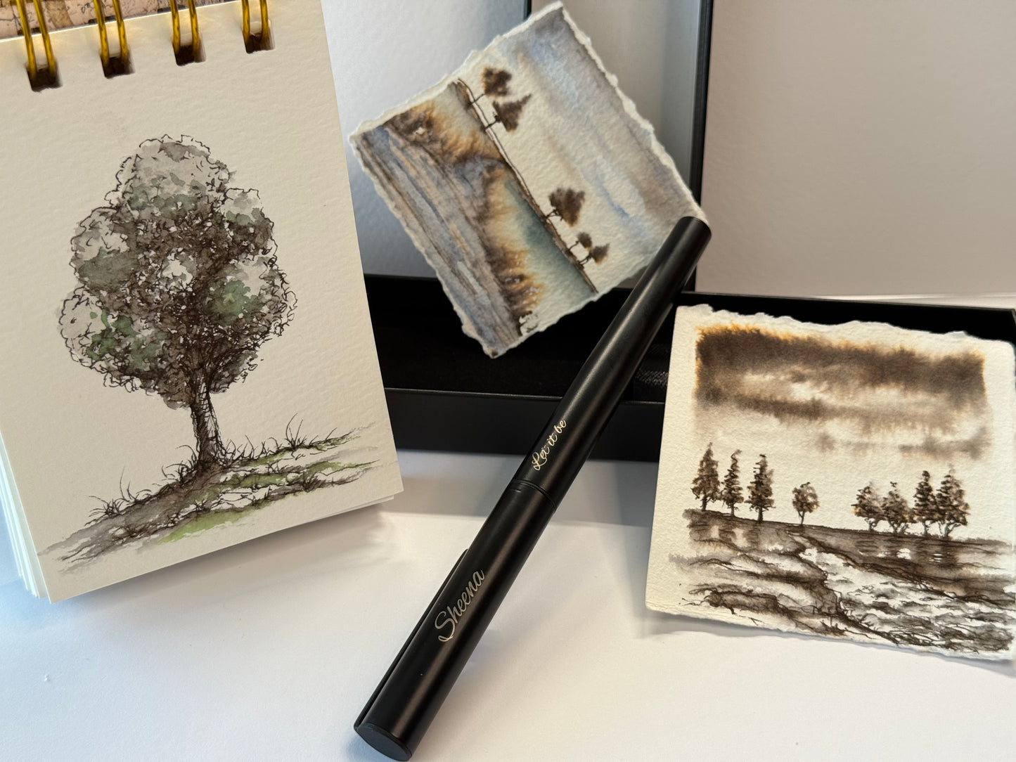 Personalised Extra-Fine Nib Fountain Pen – Black Metal