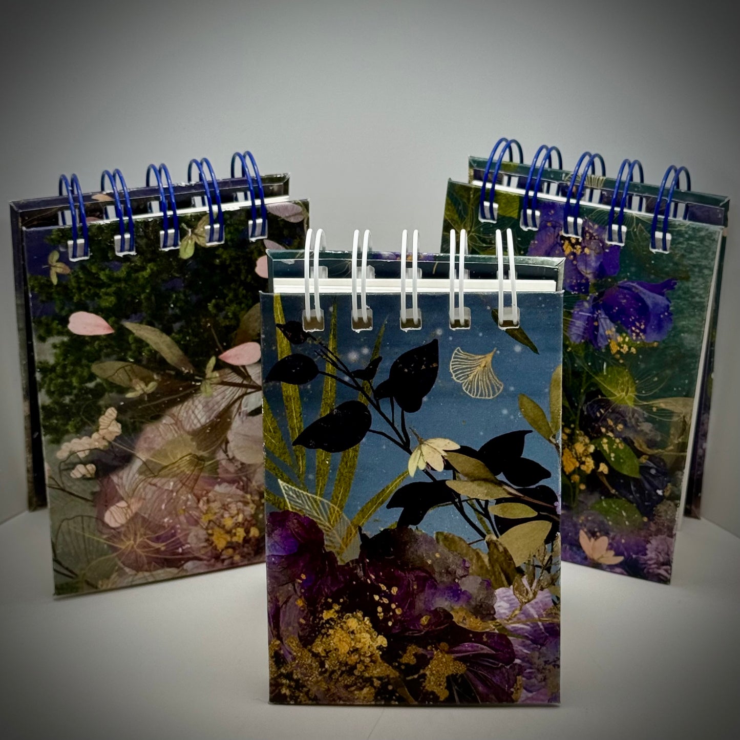 Handmade Watercolour Sketchbook a7 wire bound - Floral Bella Luna