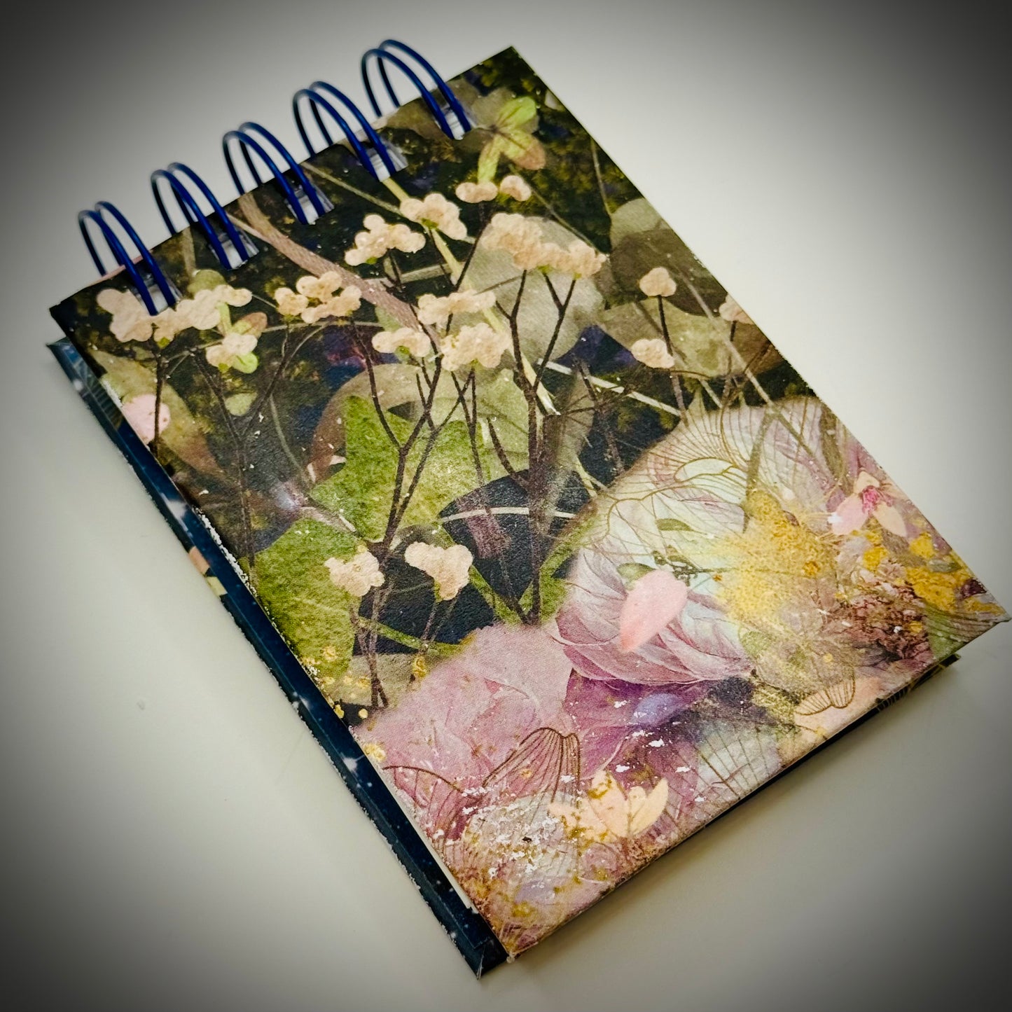 Handmade Watercolour Sketchbook a7 wire bound - Floral Bella Luna