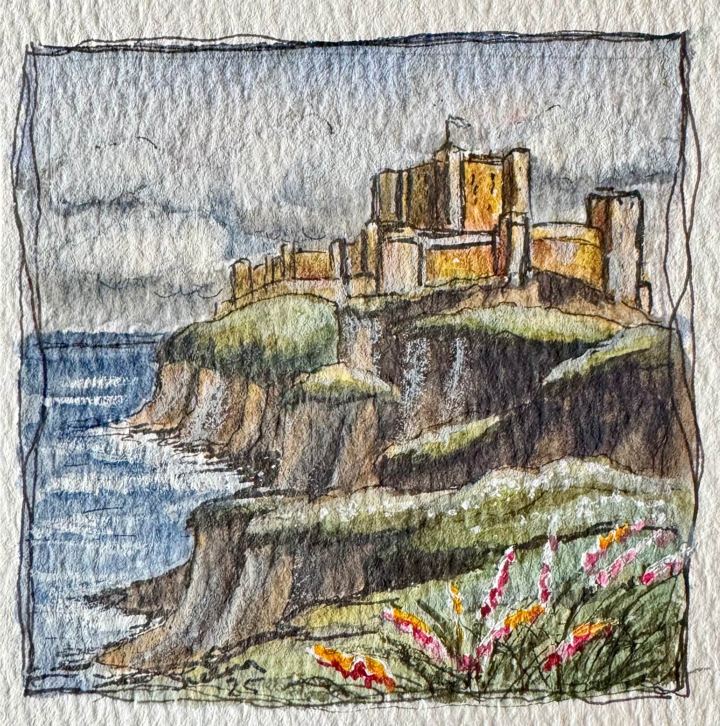 Hand-Painted Mini Originals by Sheena - Castle on the Coast