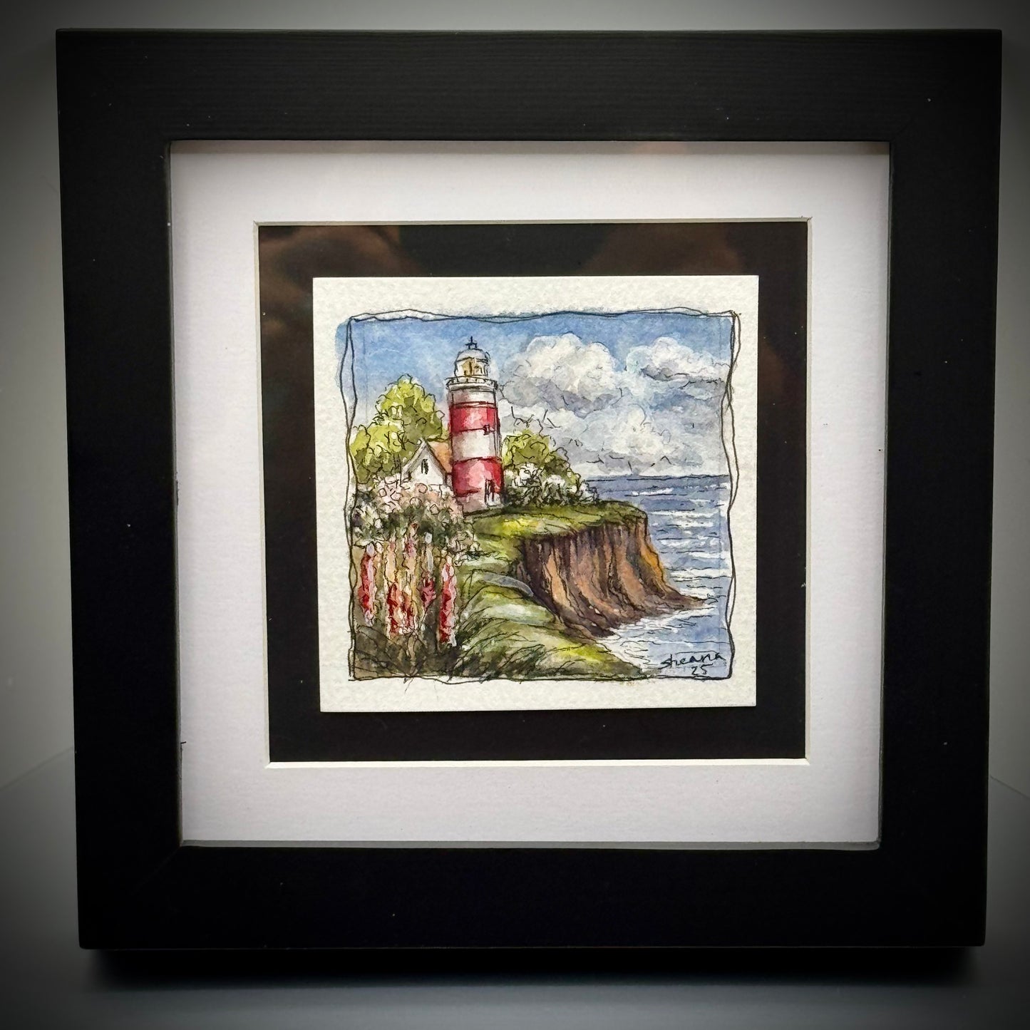 Hand-Painted Mini Originals by Sheena - Picturesque Lighthouse