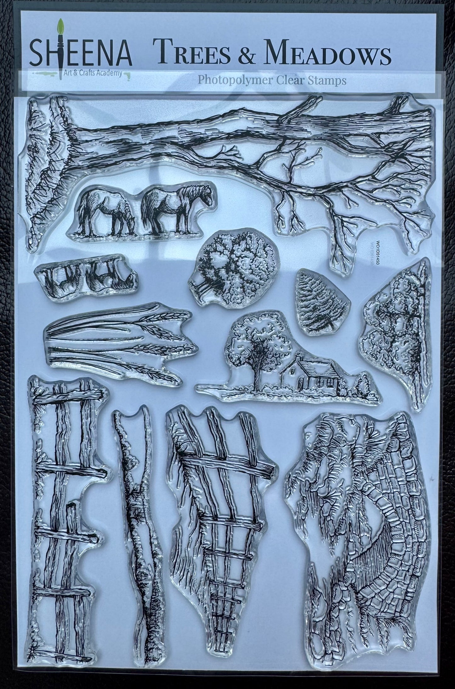 Advance Delivery! Create-A-Scene set of 2 A5 stamp sets with bonus aperture download: Field and Farrow & Trees and Meadows