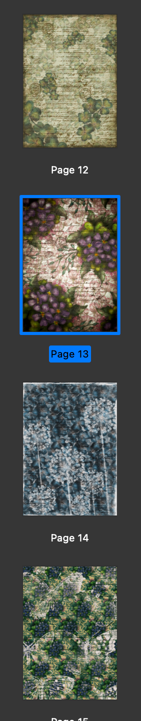 Dark Luxe Bold Britannia Florals Papers Digital Download - 24 a4 full colour sheets