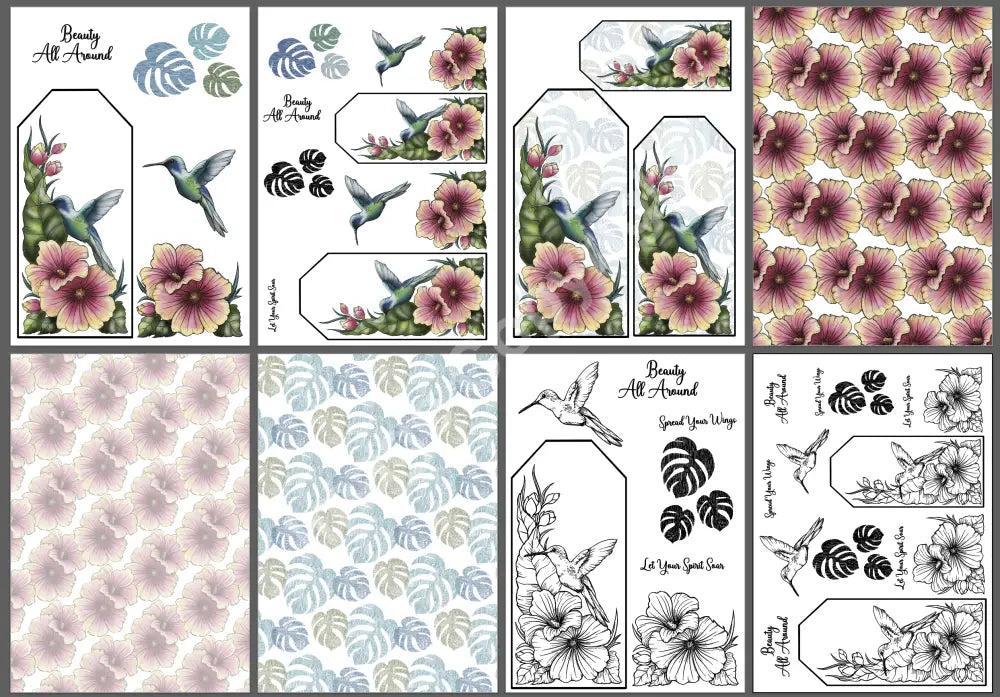 Feathers & Finery: An Exquisite Tag Ensemble Digital Image Suite