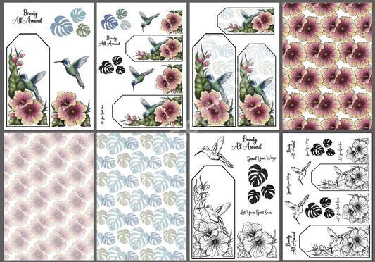 Feathers & Finery: An Exquisite Tag Ensemble Digital Image Suite