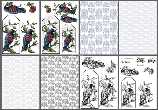 Feathers & Finery: An Exquisite Tag Ensemble Digital Image Suite