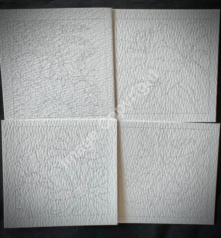 Florals 1 Mini Blueprints to paint Printed Watercolour Card