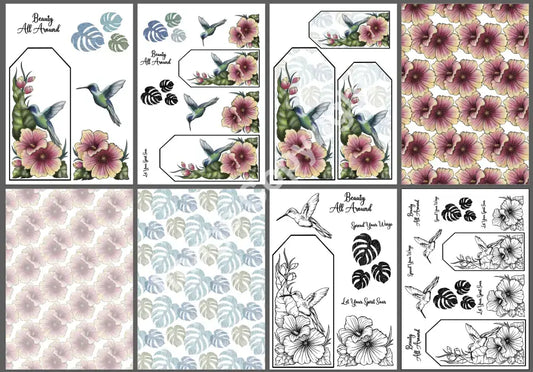 Feathers & Finery: An Exquisite Tag Ensemble Digital Image Suite