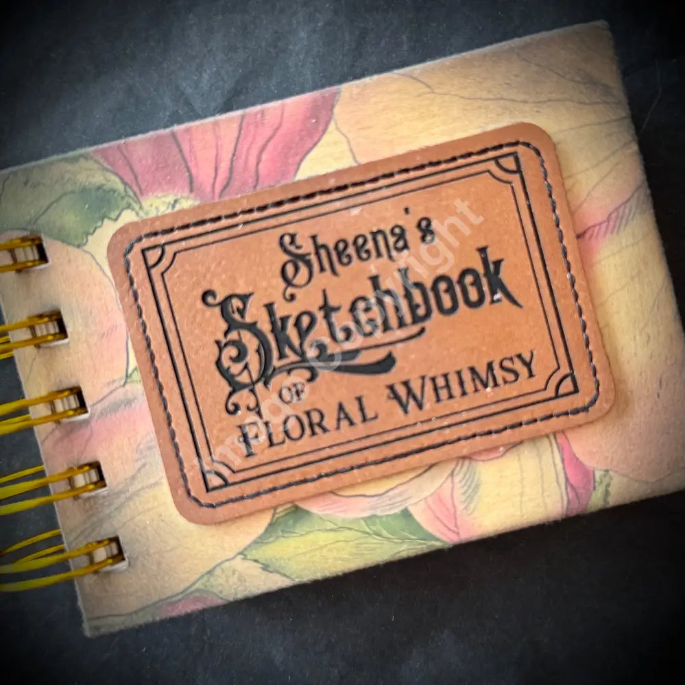 Sketchbook of Floral - a7 personalised shadow printed mixed media sketchbook