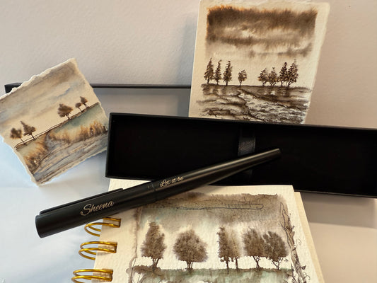 Personalised Extra-Fine Nib Fountain Pen – Black Metal