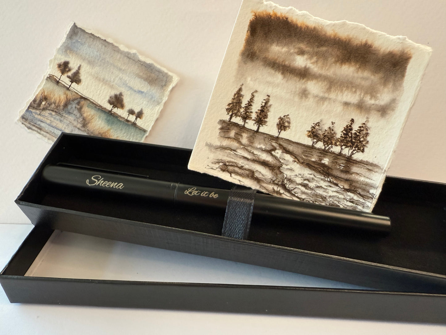 Personalised Extra-Fine Nib Fountain Pen – Black Metal