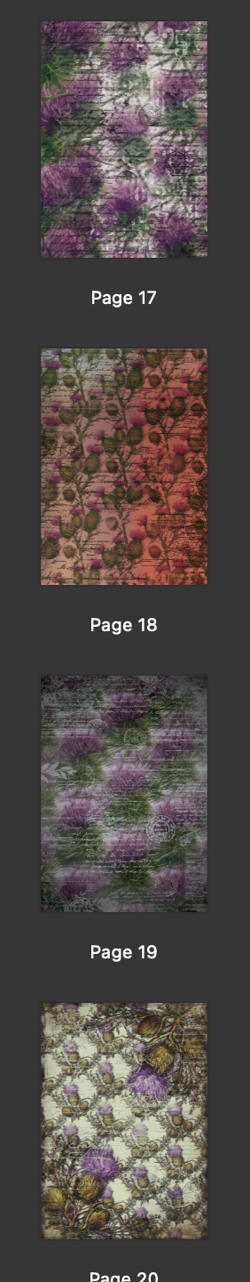 Dark Luxe Bold Britannia Florals Papers Digital Download - 24 a4 full colour sheets