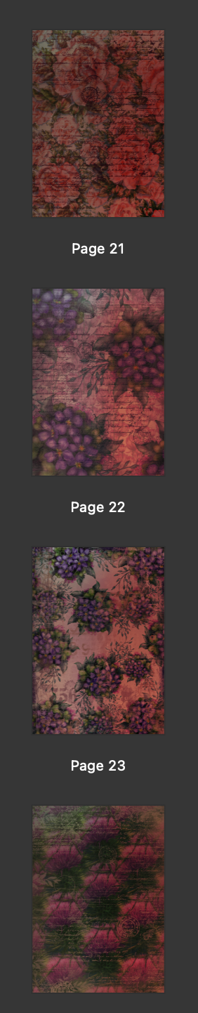 Dark Luxe Bold Britannia Florals Papers Digital Download - 24 a4 full colour sheets