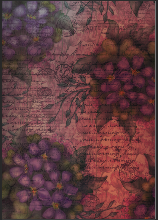 Dark Luxe Bold Britannia Florals Papers Digital Download - 24 a4 full colour sheets