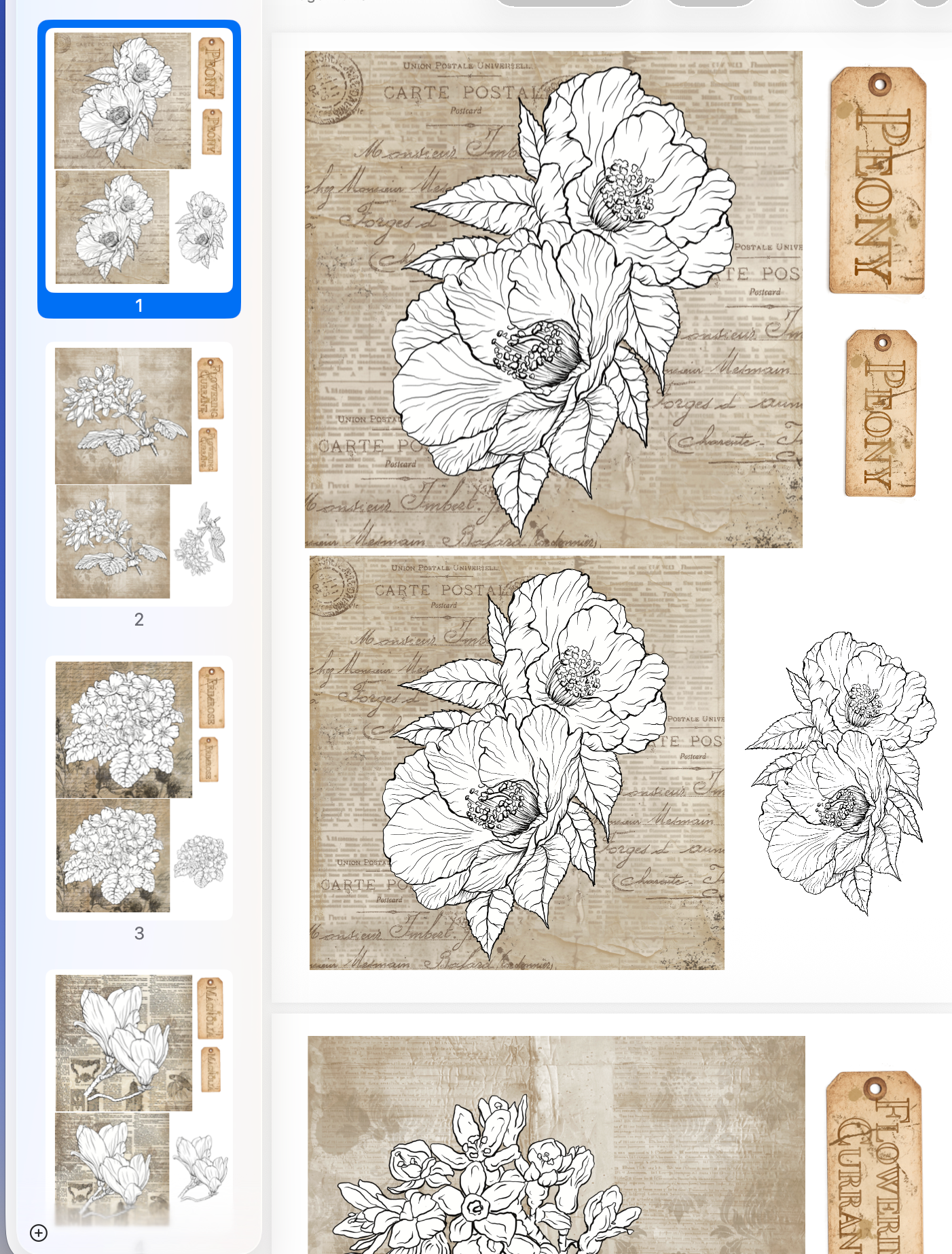 Botanicals from Cooper’s Garden – Premium Digital Stamp &amp; Paper Collection