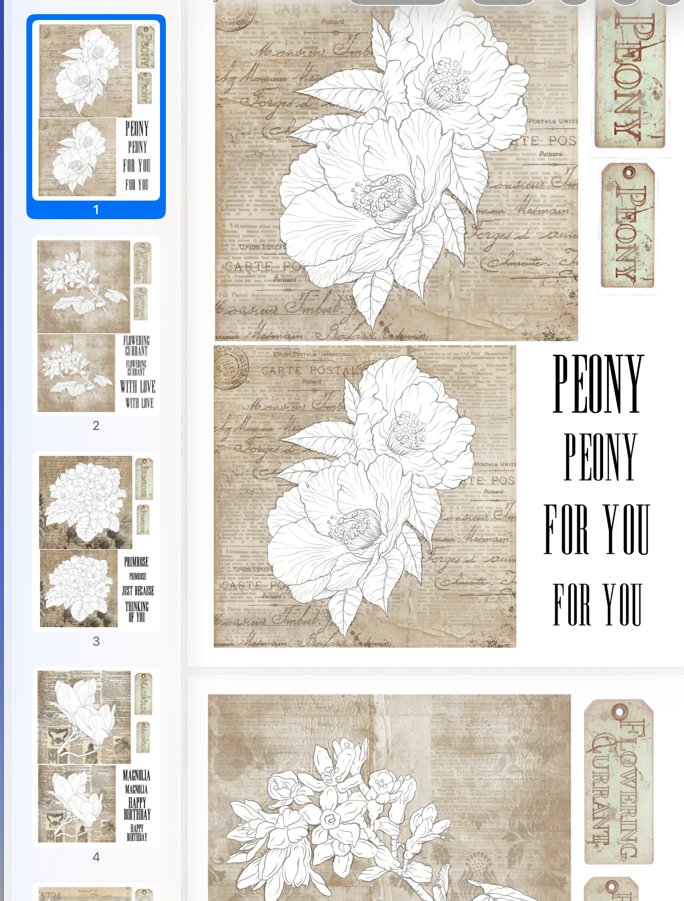 Botanicals from Cooper’s Garden – Premium Digital Stamp &amp; Paper Collection