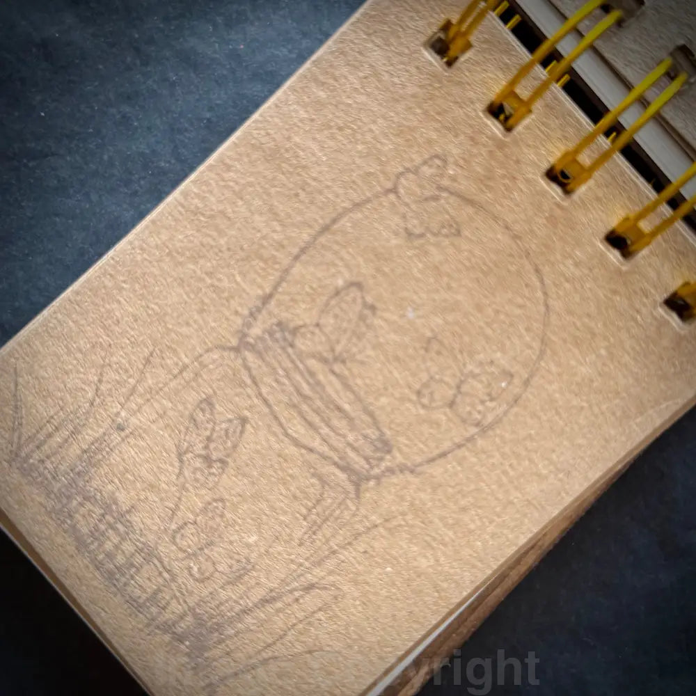 Compendium of Curious Sketches - a7 pre shadow printed mixed media sketchbook
