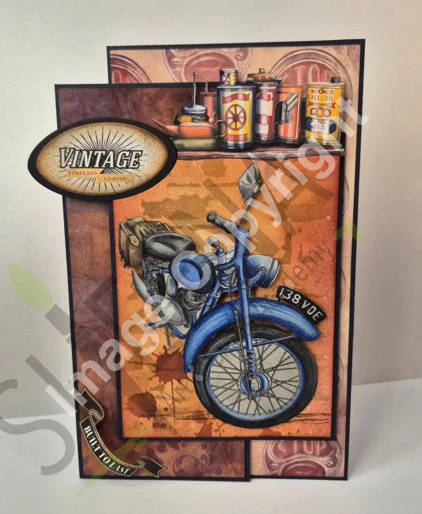 Garage Grunge:Tooled Up! Digital stamp topper and paper collection.