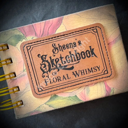 Sketchbook of Floral - a7 personalised shadow printed mixed media sketchbook